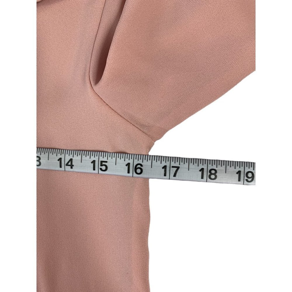 Women's Rose Pink Long Sleeve Shear Blouse - Picture 4 of 6